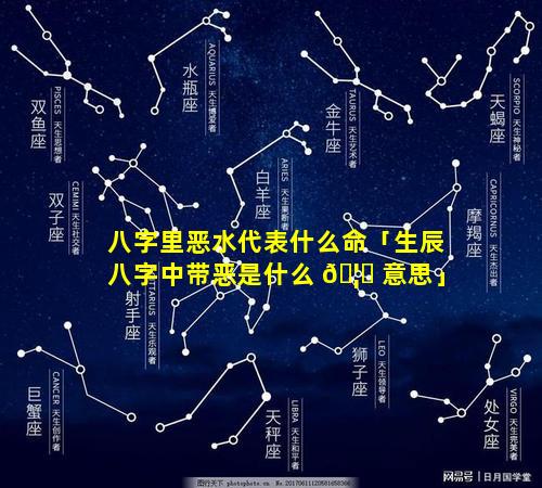 八字里恶水代表什么命「生辰八字中带恶是什么 🦄 意思」